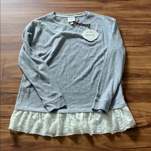Knox Rose Target Sweater with Lace. NWT.